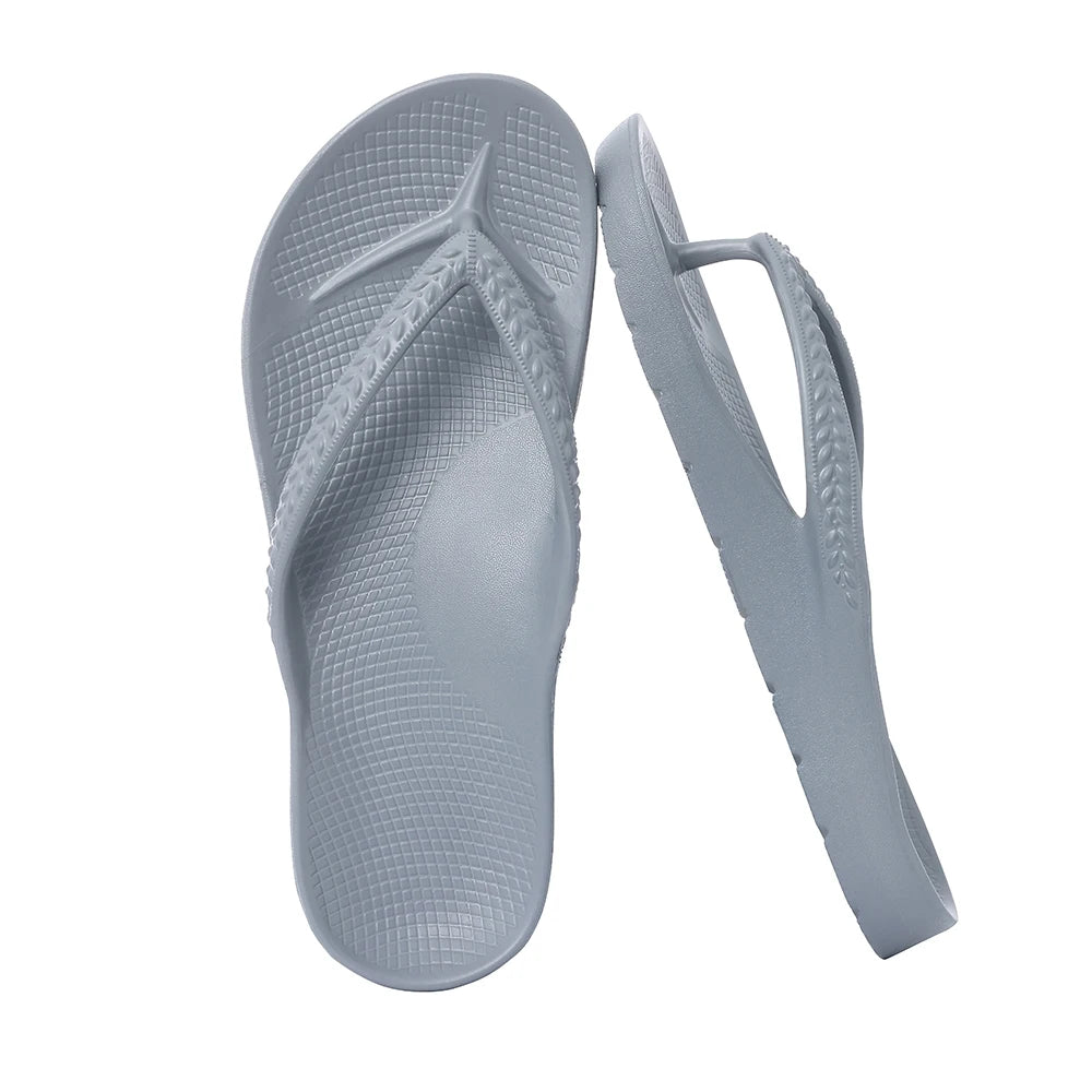 Arch Support Flip Flops Grey