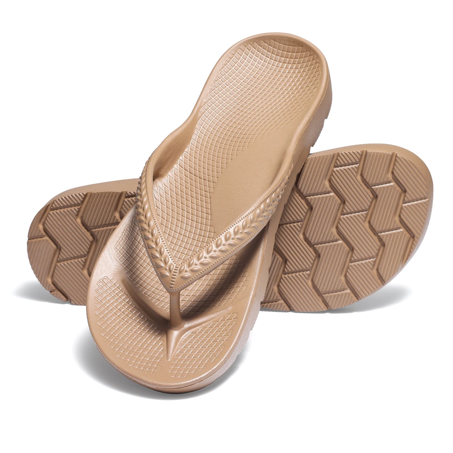 Arch Support Flip Flops Brown