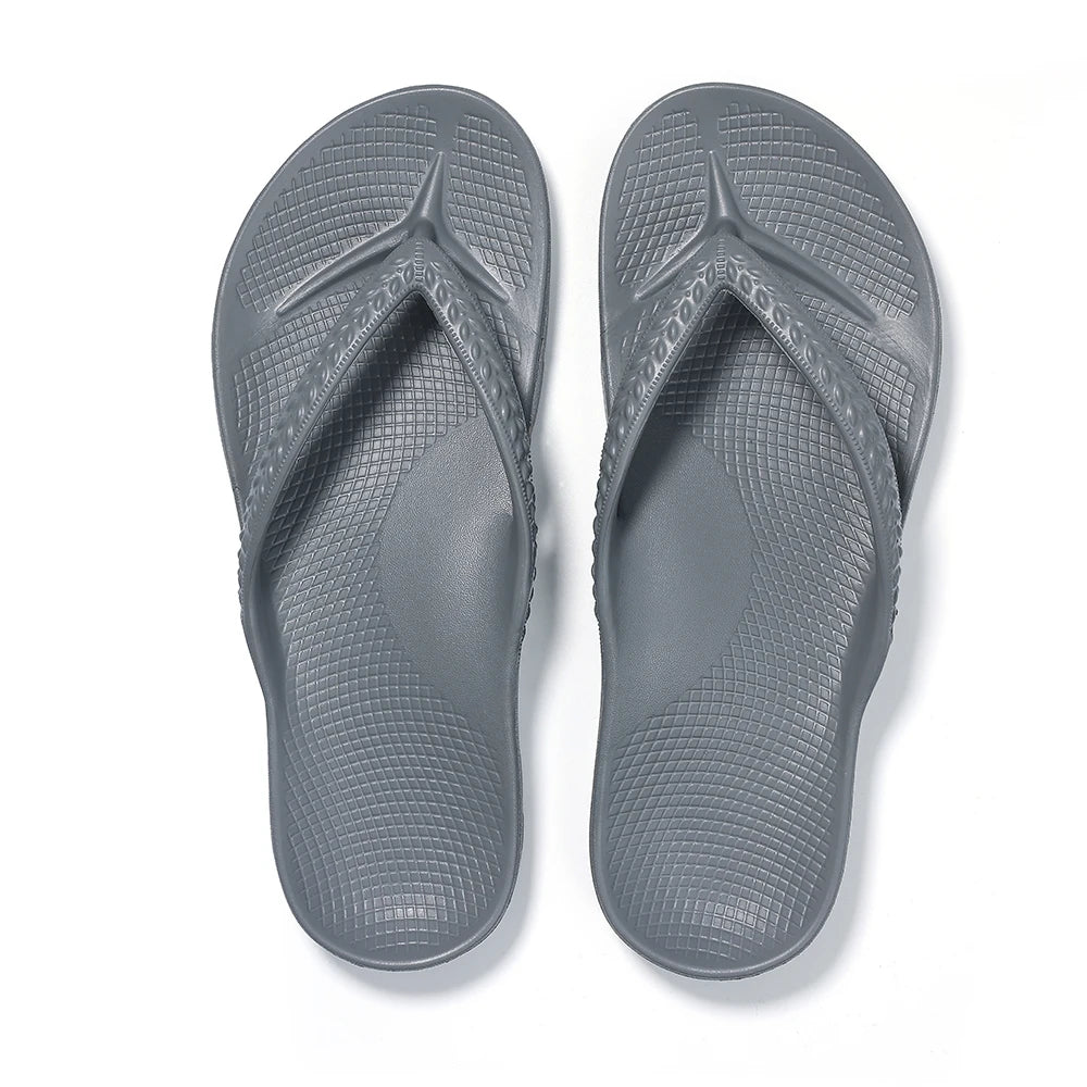 Arch Support Flip Flops Grey
