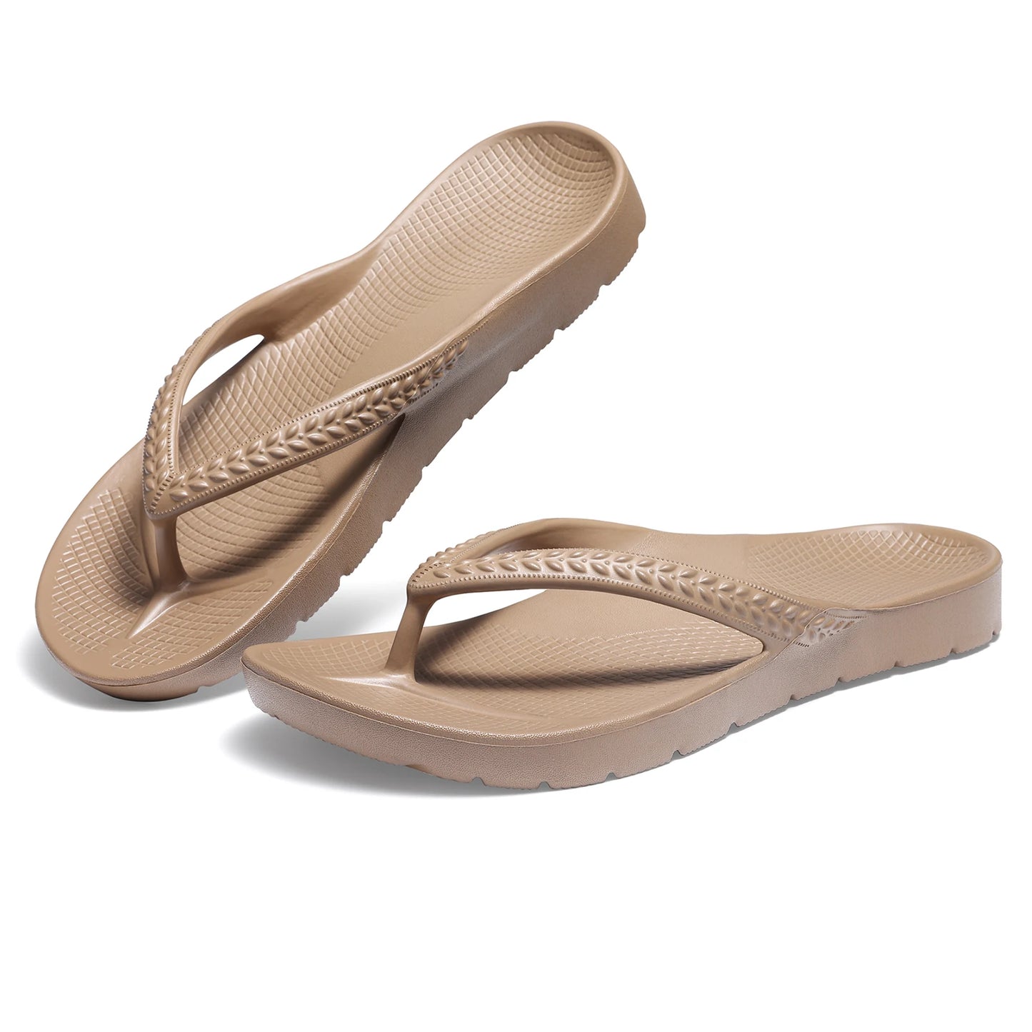 Arch Support Flip Flops Brown