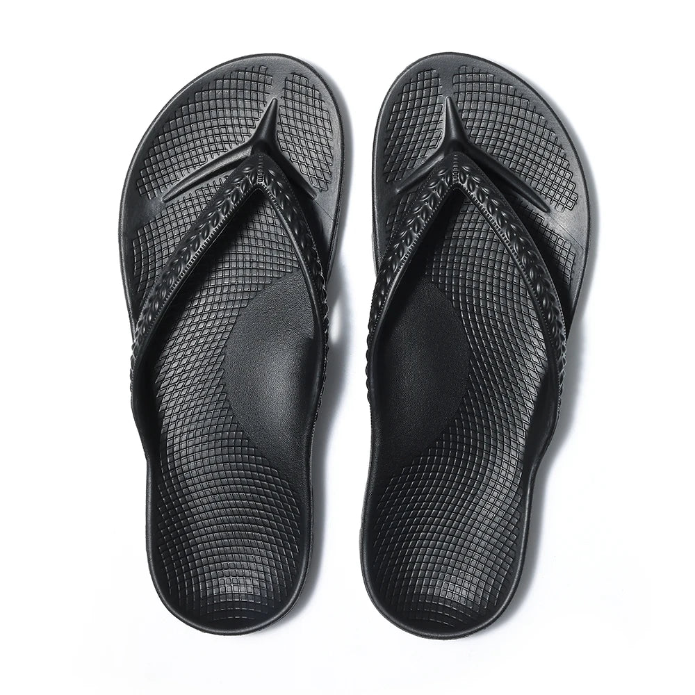 Arch Support Flip Flops Black