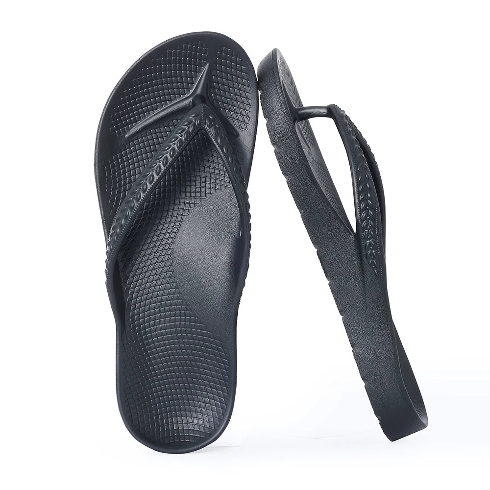 Arch Support Flip Flops Black