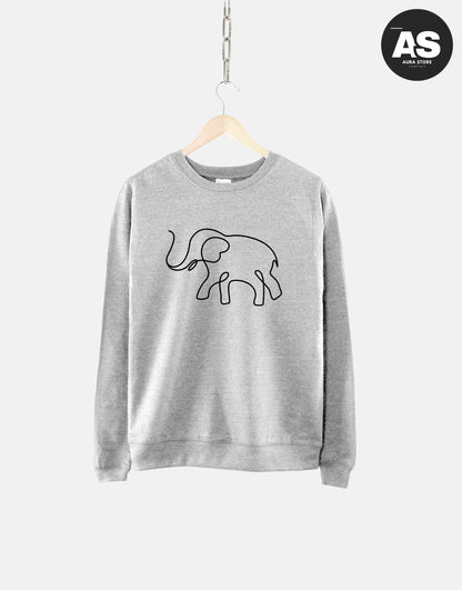 Minimal Elephant Sweatshirt