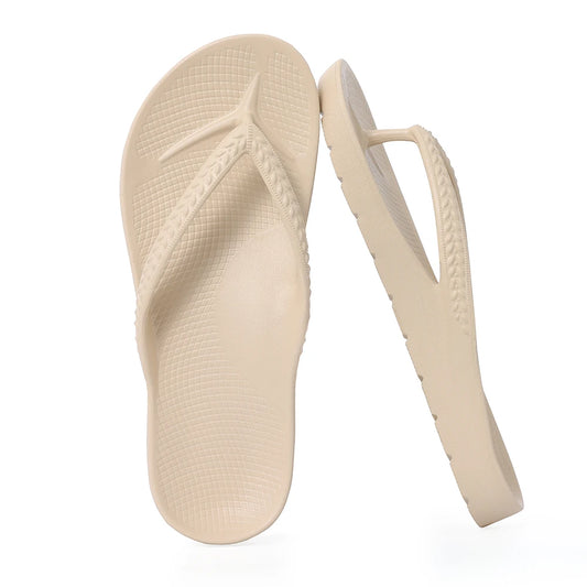 Arch Support Flip Flops Khaki