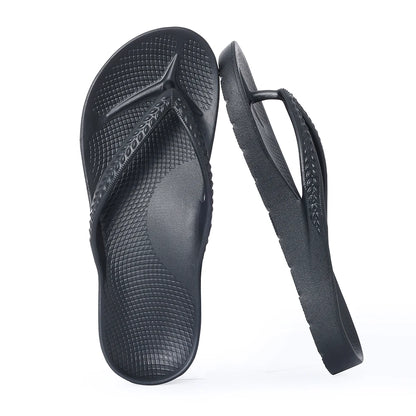 Arch Support Flip Flops Black
