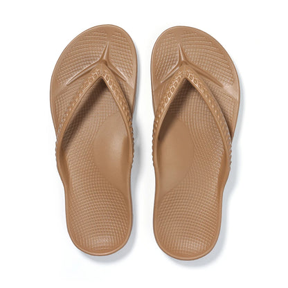 Arch Support Flip Flops Brown