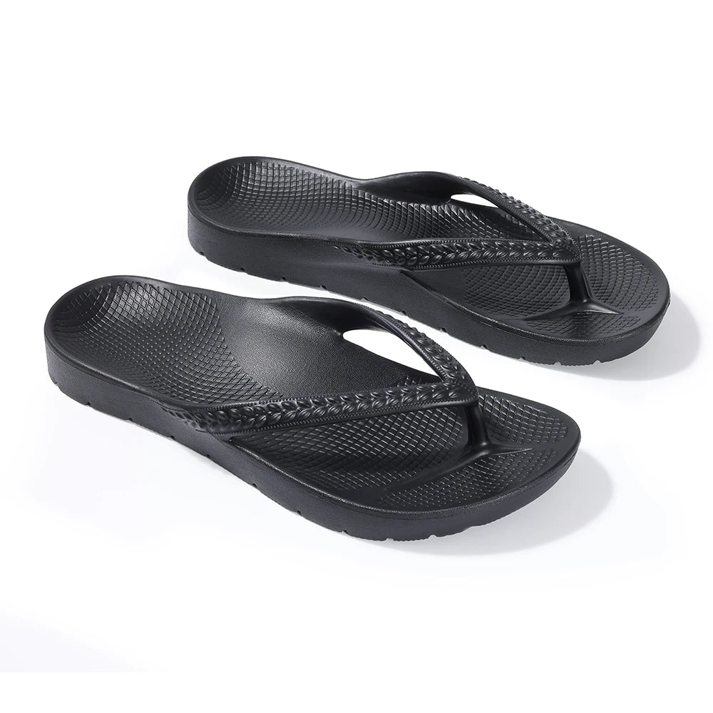 Arch Support Flip Flops Black