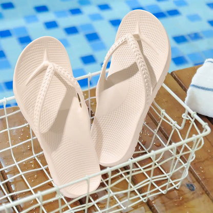 Arch Support Flip Flops Khaki